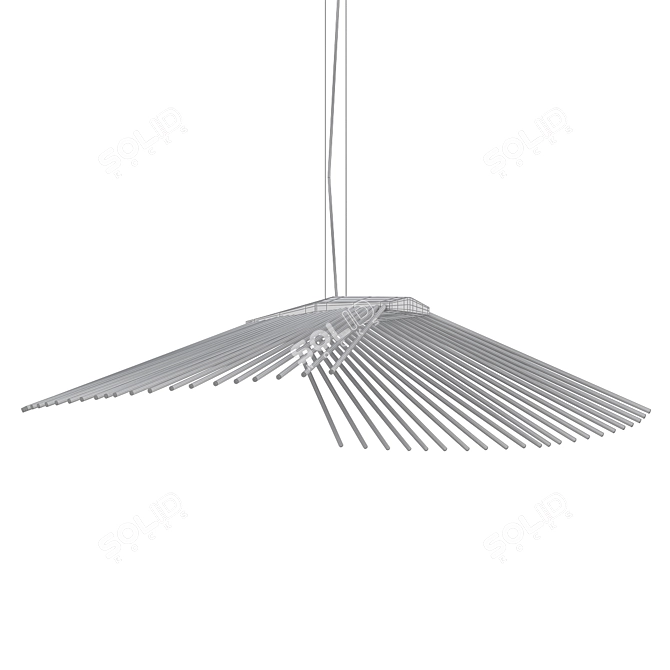 Elegant Sterling Silver Necklace 3D model image 2