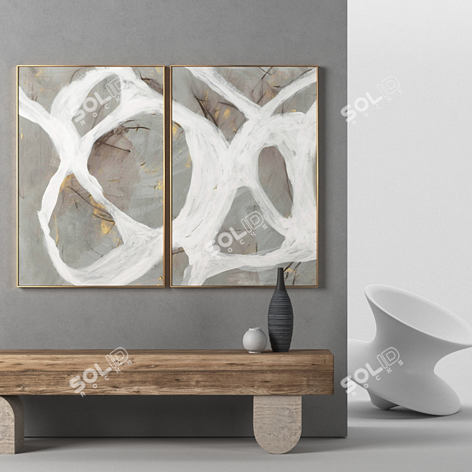 Elegant Dual Frame Set 3D model image 2