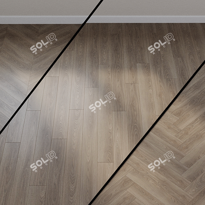 Haro Tritty 100 Laminate: Antique Gray Oak 3D model image 1