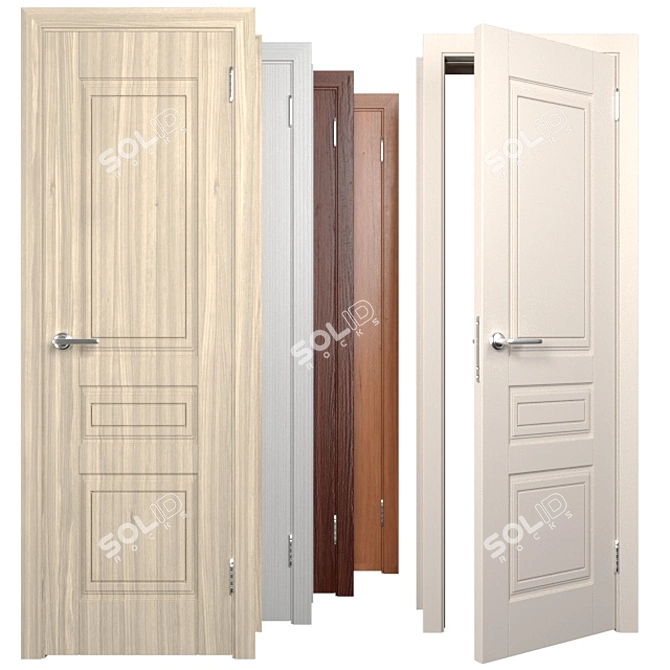 Dara Diva 2: Elegant Doors with Various Textures 3D model image 2