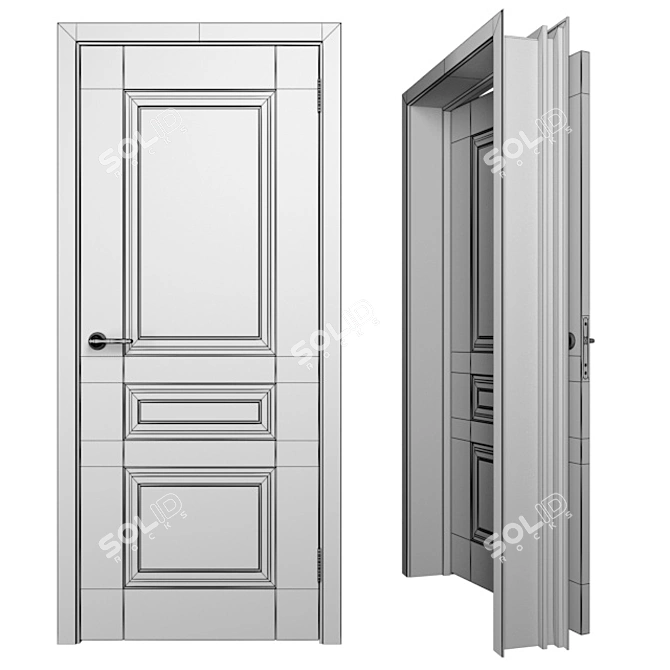 Dara Diva 2: Elegant Doors with Various Textures 3D model image 5