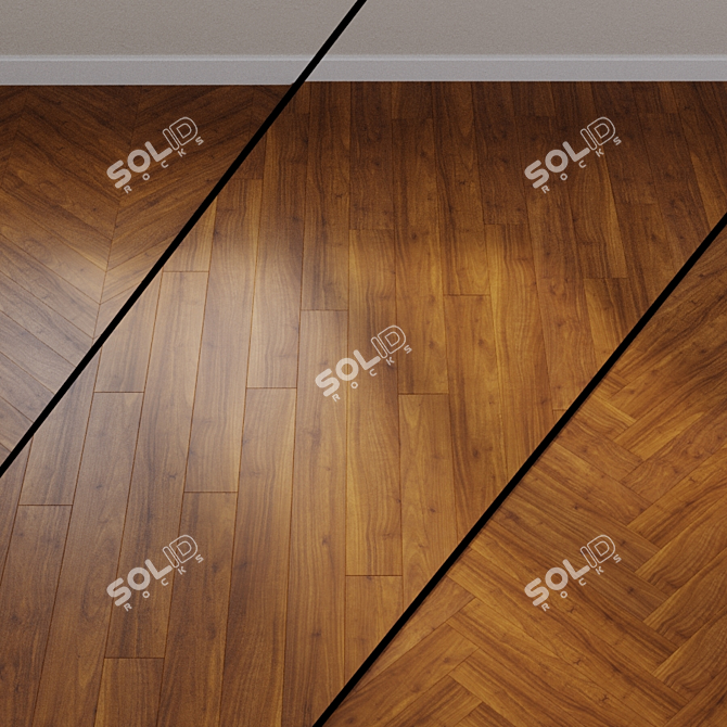 HARO TRITTY 100 Gran Via Laminate Flooring: Afromosia Brushed 3D model image 1