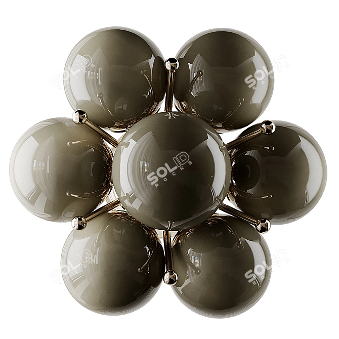 Contemporary Sakura Flush Mount 3D model image 1
