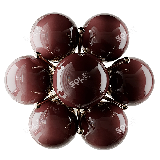 Contemporary Sakura Flush Mount 3D model image 2
