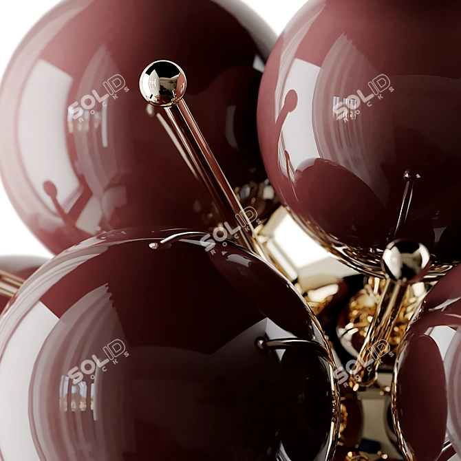 Contemporary Sakura Flush Mount 3D model image 3