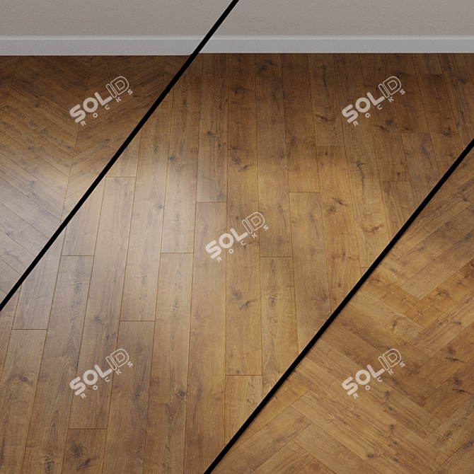 Authentic TRITTY 100 Laminate: Oak Portland Amber 3D model image 1