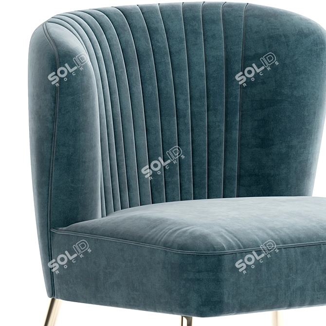 Elegant Nathalie Side Chair 3D model image 4