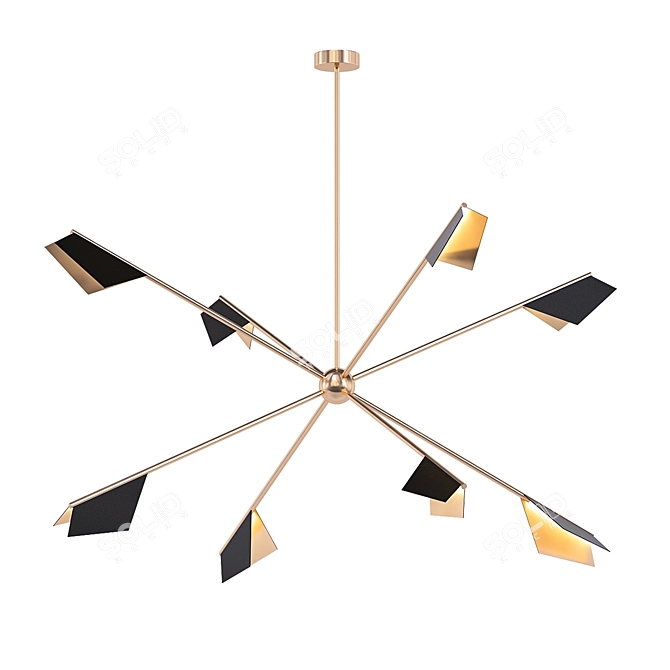 Elegant Vespertilio Chandelier 3D model image 1