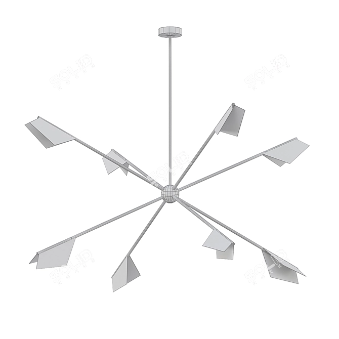 Elegant Vespertilio Chandelier 3D model image 2