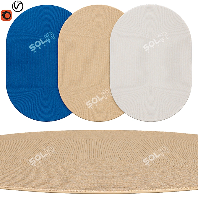 Elegant Oval Rugs | 39 3D model image 1