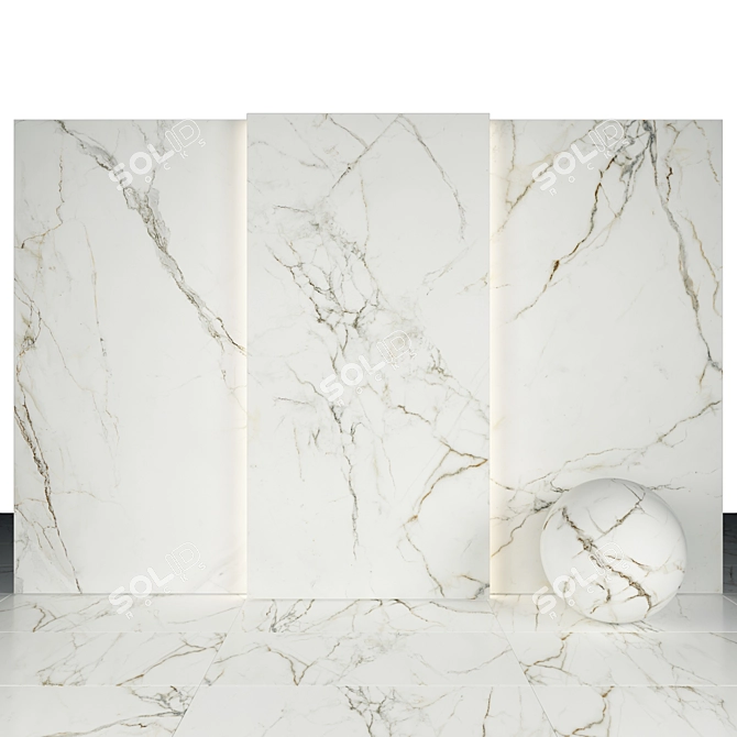 Elegant Emotion White Marble 3D model image 2