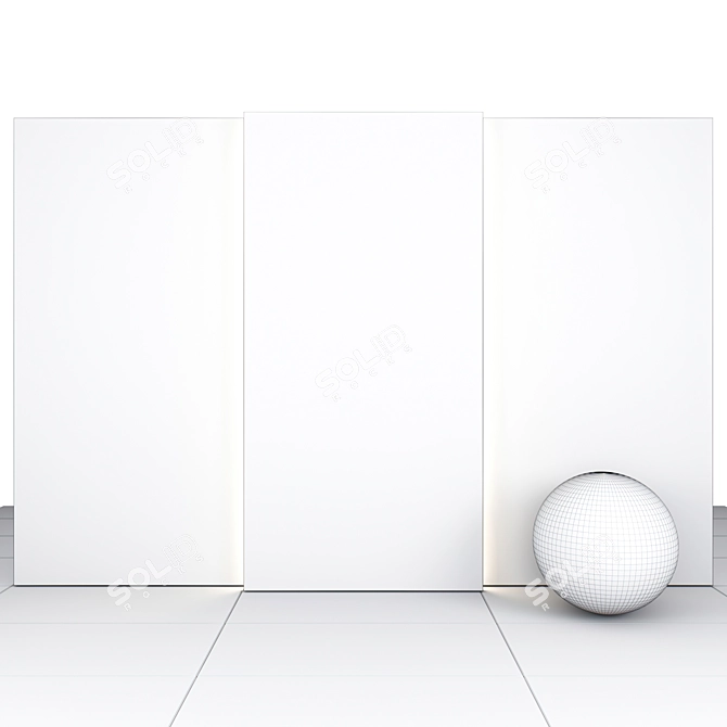 Elegant Emotion White Marble 3D model image 4