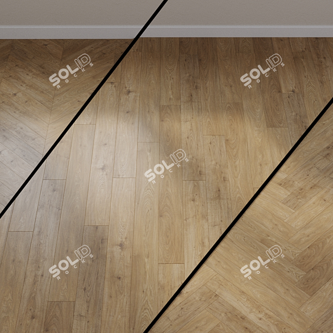 Haro Tritty Aqua Oak Sicily - Elegant Laminate Flooring 3D model image 1