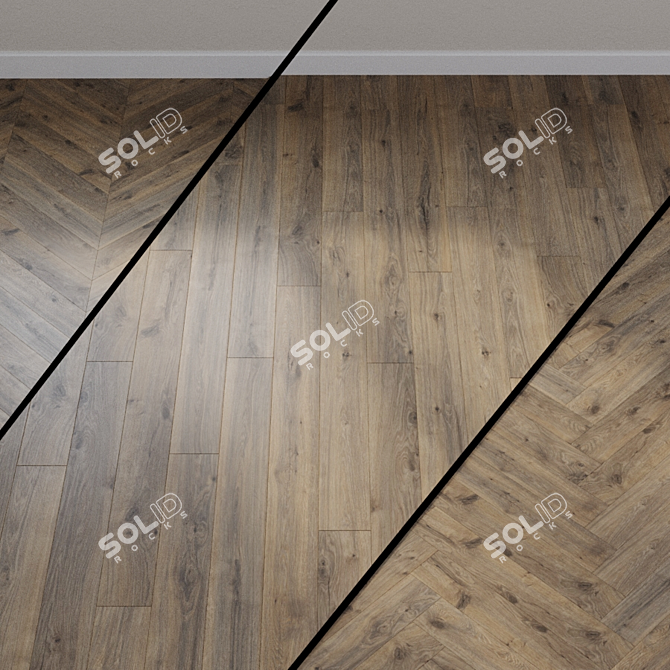 HARO Oak Crown Laminate Flooring 3D model image 1