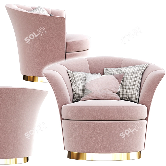 Elegant Besame Chair: Versatile, Stylish 3D model image 2