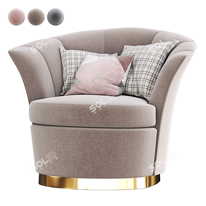 Elegant Besame Chair: Versatile, Stylish 3D model image 3