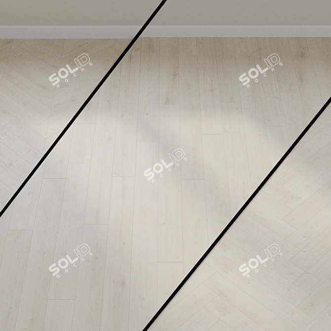 HARO TRITTY 90 Oak Savona White Laminate Flooring 3D model image 1