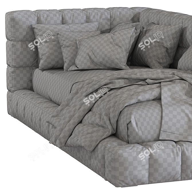 Corner Lounge Upholstered Bed: Baldwin Collection 3D model image 5