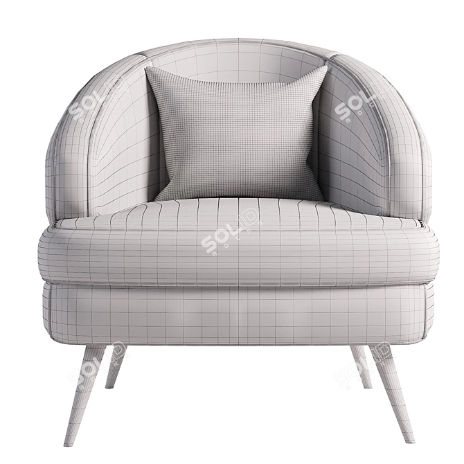 Modern Armchair: Perfect Blend of Style and Comfort 3D model image 5