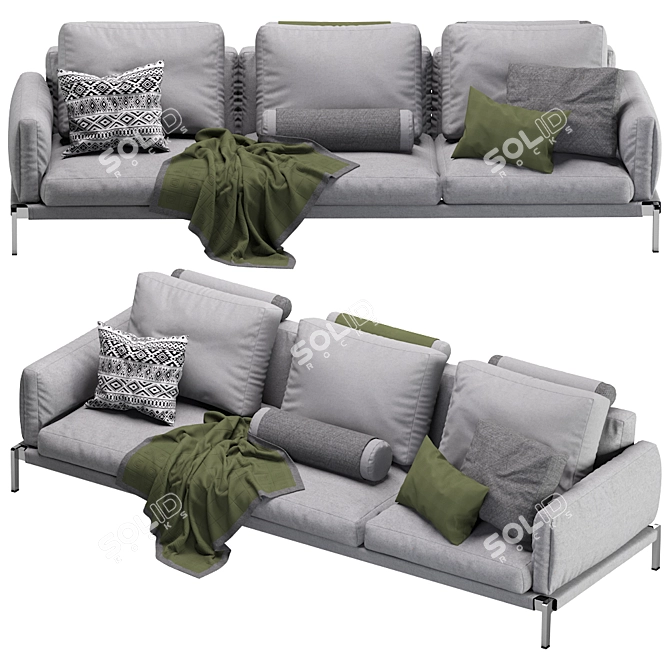 Compact Romeo Sofa Set 3D model image 3
