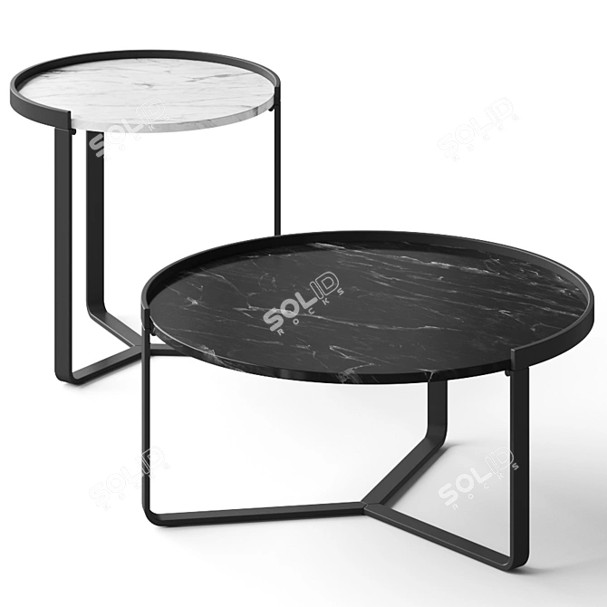 Modern Ring Coffee Tables 3D model image 1