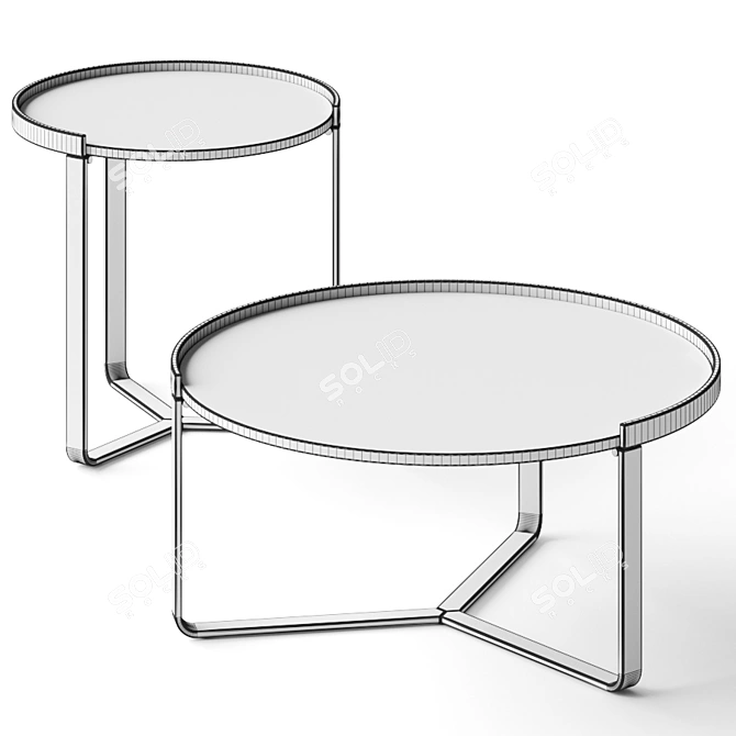 Modern Ring Coffee Tables 3D model image 2