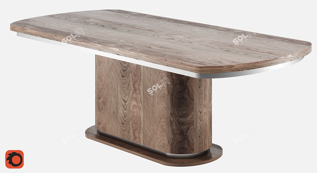 Walnut Dining Table: STOCKHOLM ST05 3D model image 1