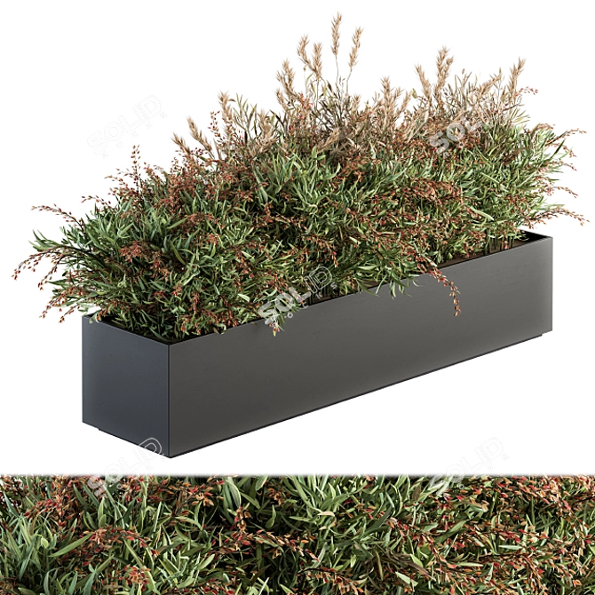 166-Piece Outdoor Plant Set: Plant Box Bush 3D model image 1