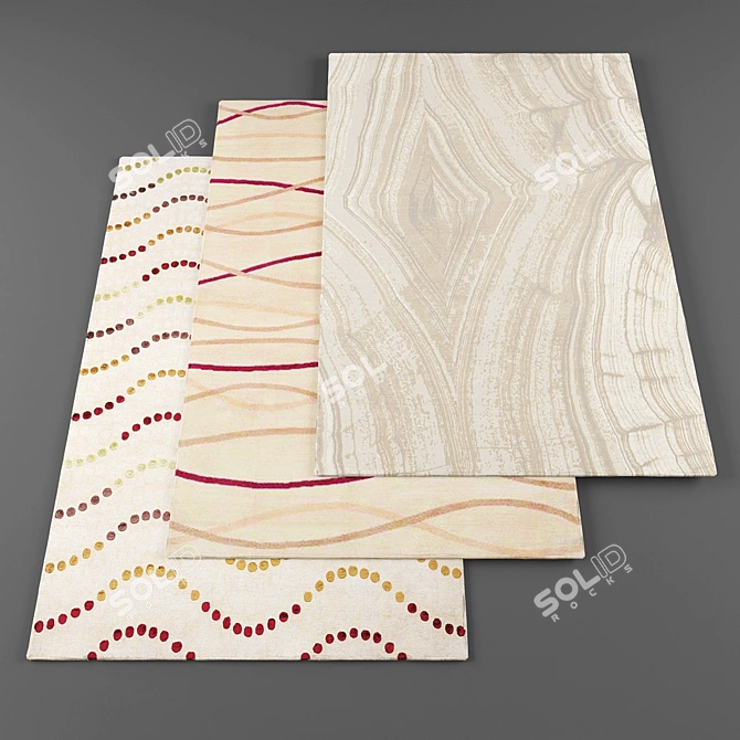 High Resolution Carpet Texture Bundle 3D model image 1