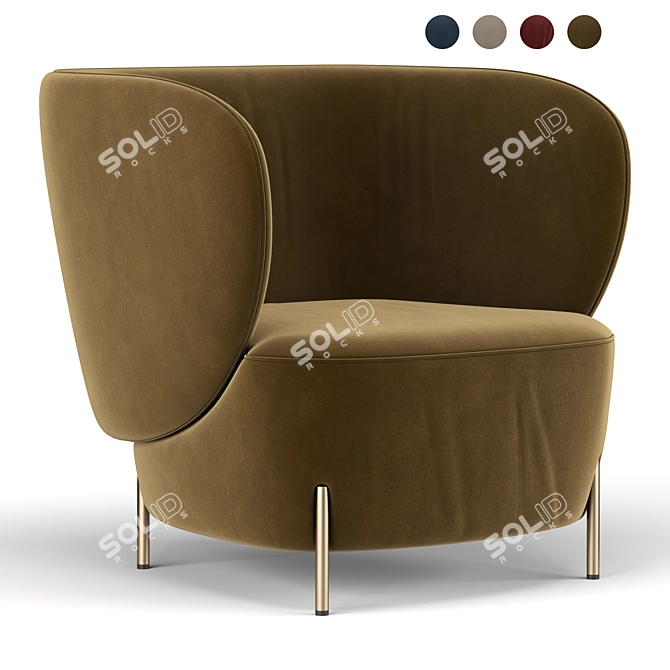 Elegant Labimba Chair 3D model image 1