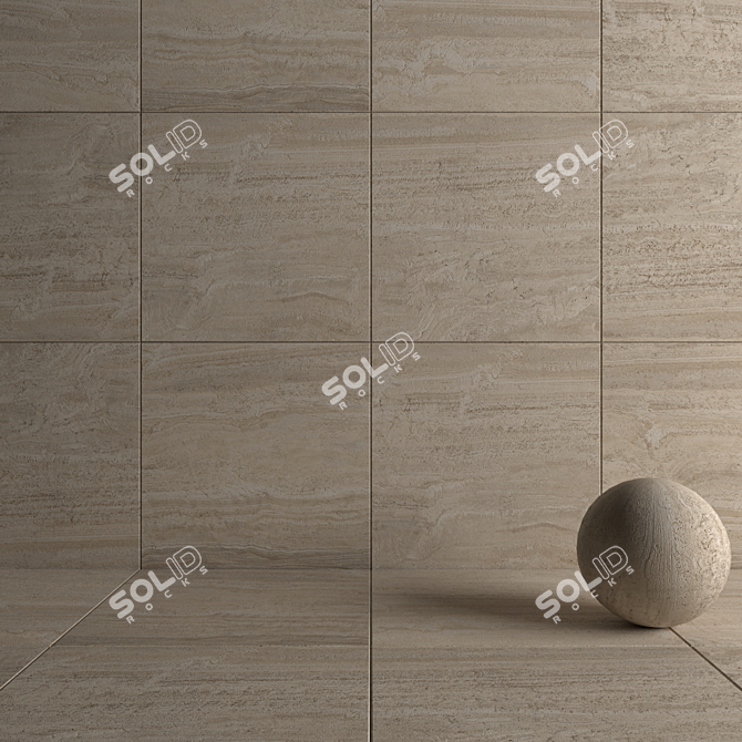 Flaviker Navona Honey Vein: Premium Wall and Floor Tiles 3D model image 4