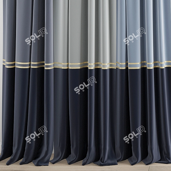 Polygonal Curtain Model 3D model image 2