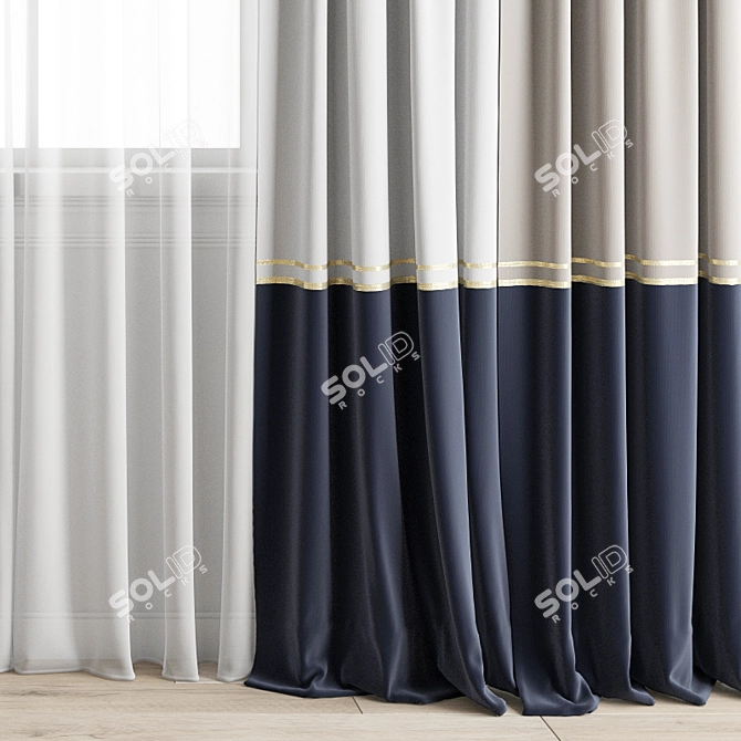 Polygonal Curtain Model 3D model image 3