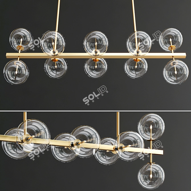 Modern LARGO Chandelier: Sleek and Stylish 3D model image 2