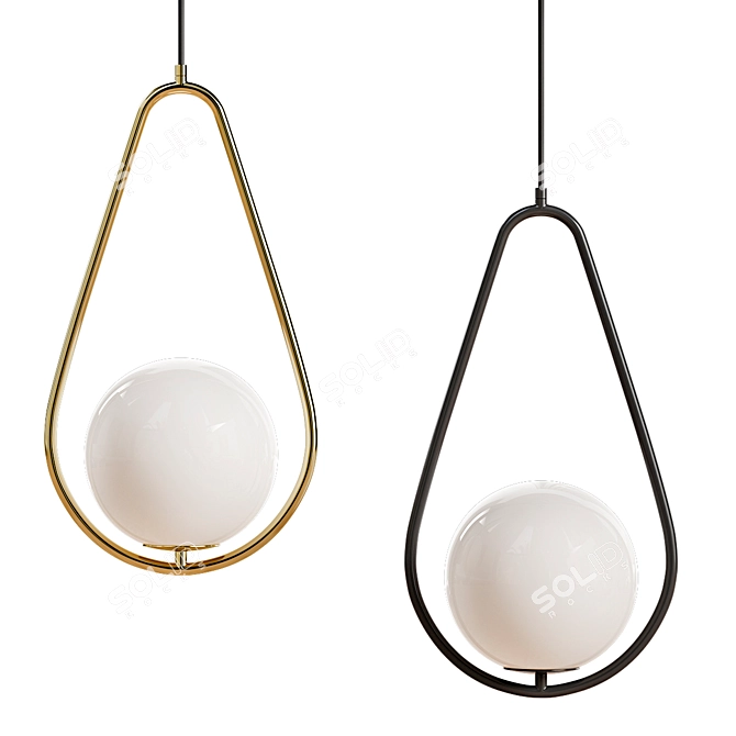 Hoop Drop: Modern Hoop Sculpture 3D model image 1