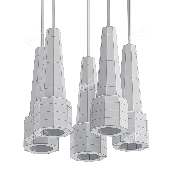 Elegant KEULE 5 Pendant 3D model image 2