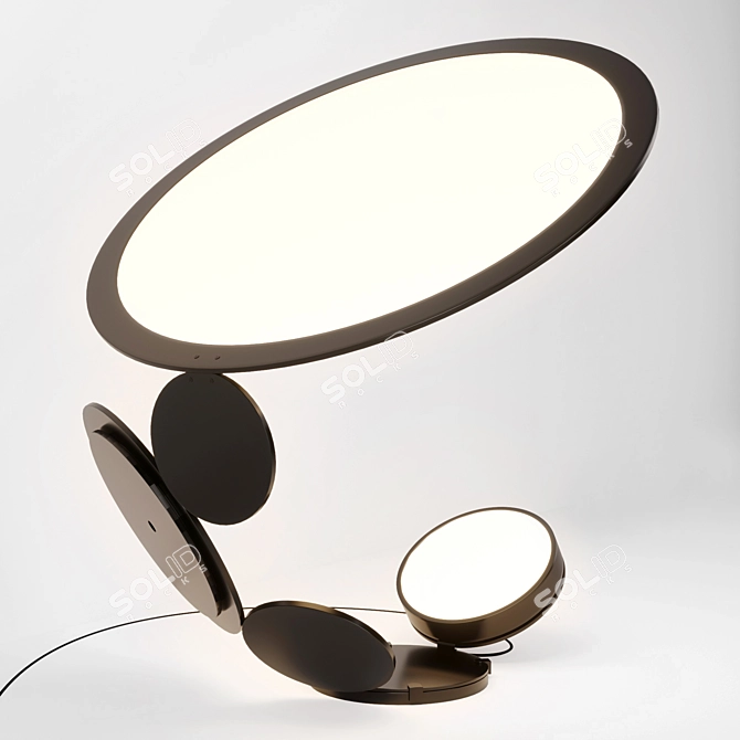 Elegant Adjustable LED Table Lamp 3D model image 2