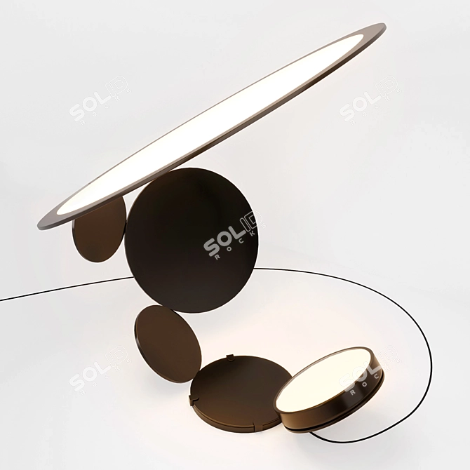 Elegant Adjustable LED Table Lamp 3D model image 3