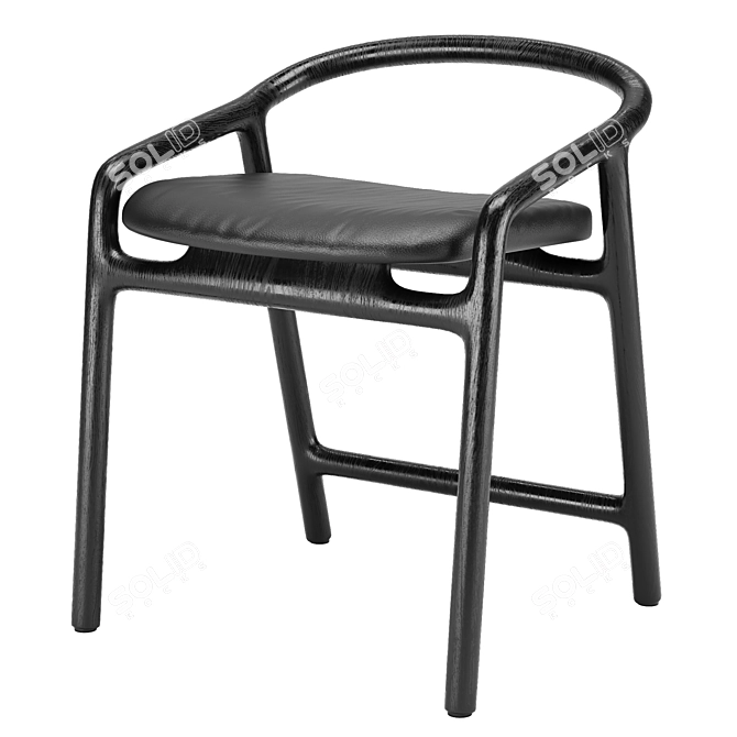 BRIONI Woak Stool - Sleek and Functional 3D model image 2