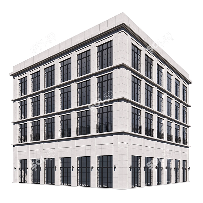 Modular Multi-Level Office Building 3D model image 1