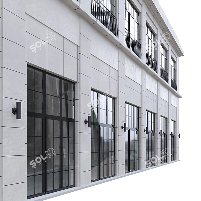 Modular Multi-Level Office Building 3D model image 4