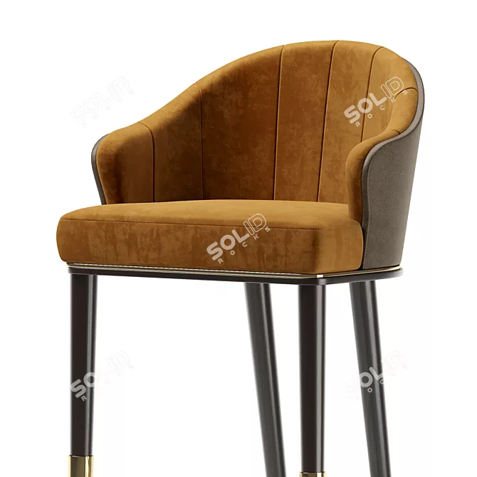 Stylish ELLIS Bar Chair 3D model image 2