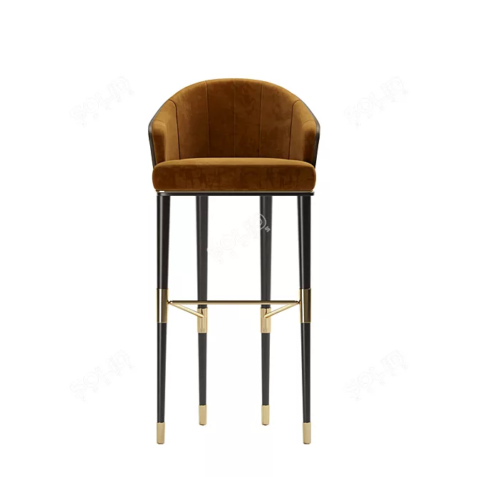 Stylish ELLIS Bar Chair 3D model image 3