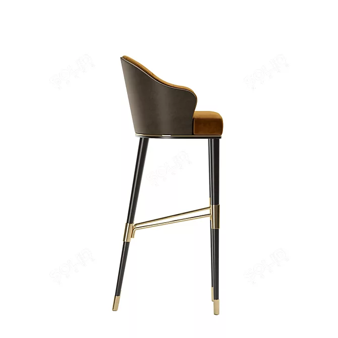Stylish ELLIS Bar Chair 3D model image 4