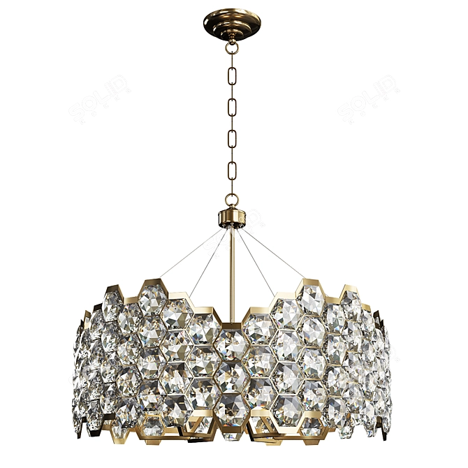 Sleek Honeycomb Design Lamp 3D model image 1