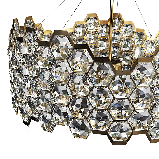 Sleek Honeycomb Design Lamp 3D model image 2