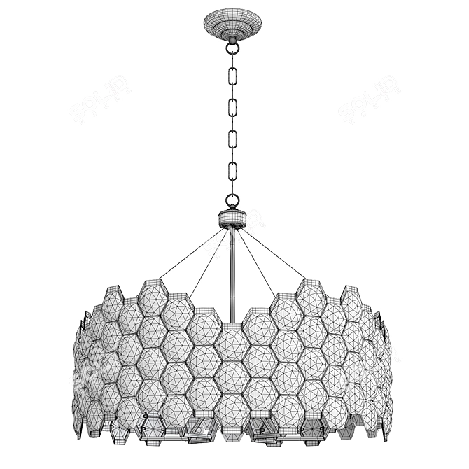Sleek Honeycomb Design Lamp 3D model image 3