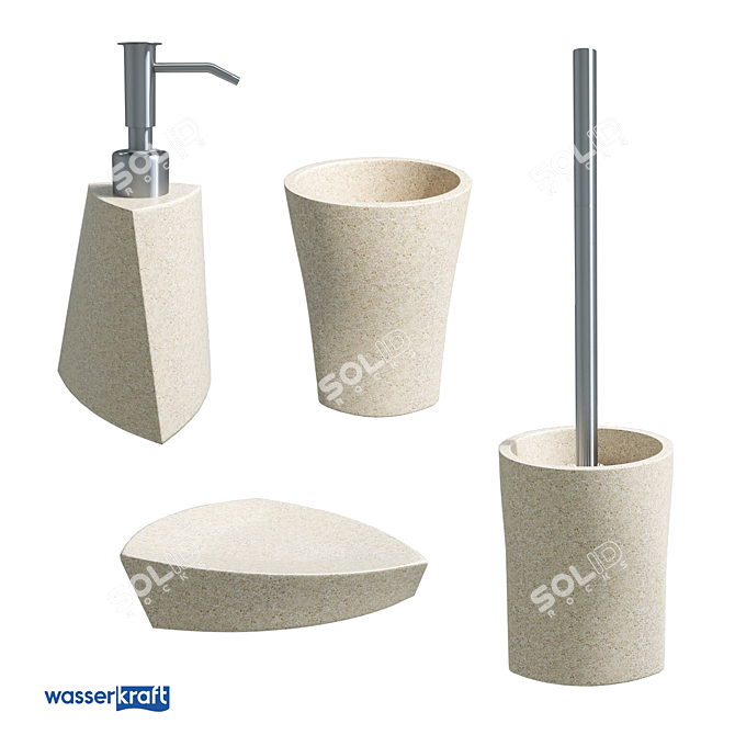 Ohre Geometric Bathroom Accessories 3D model image 1