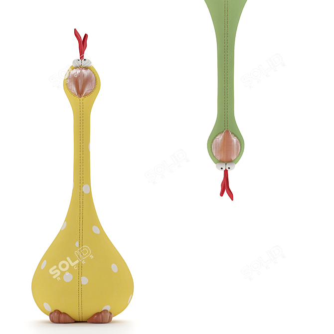 Hilarious Chicken Plaything 3D model image 4