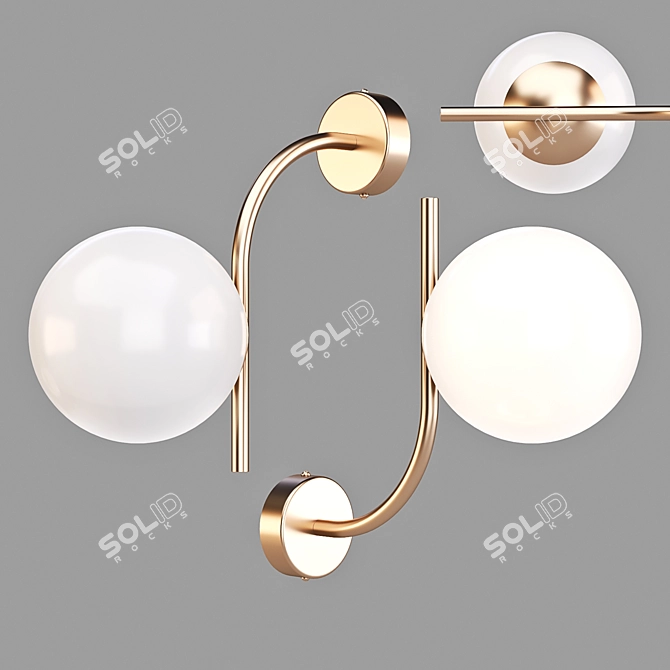 Title: Romantic Rendezvous Wall Lamp 3D model image 1